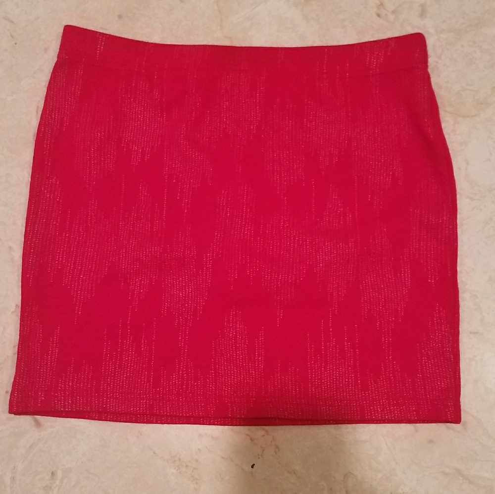 Forever 21 Red Mini Skirt Spandex