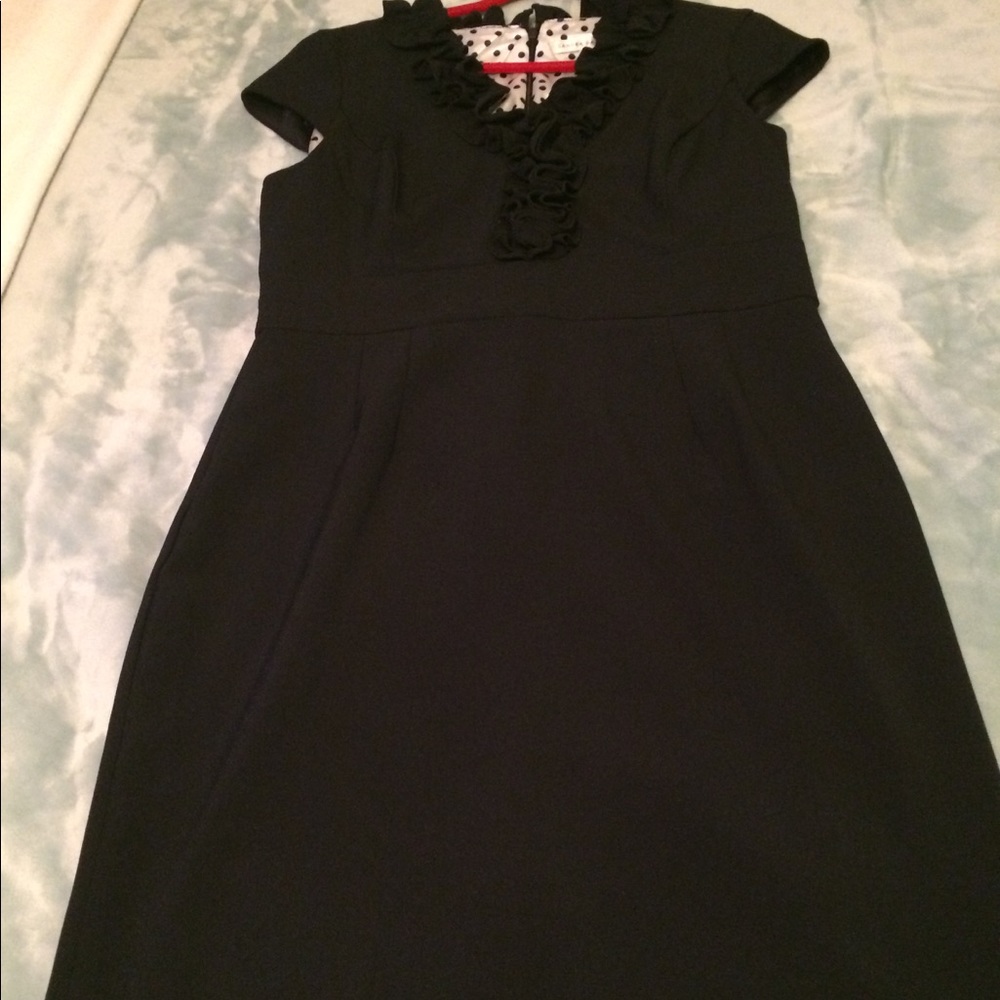Navy Blue Ruffled Dress