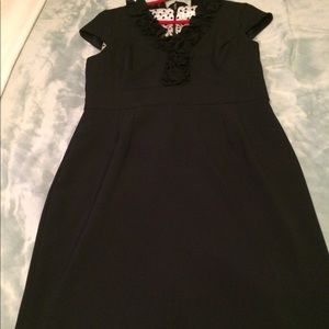 Navy Blue Ruffled Dress