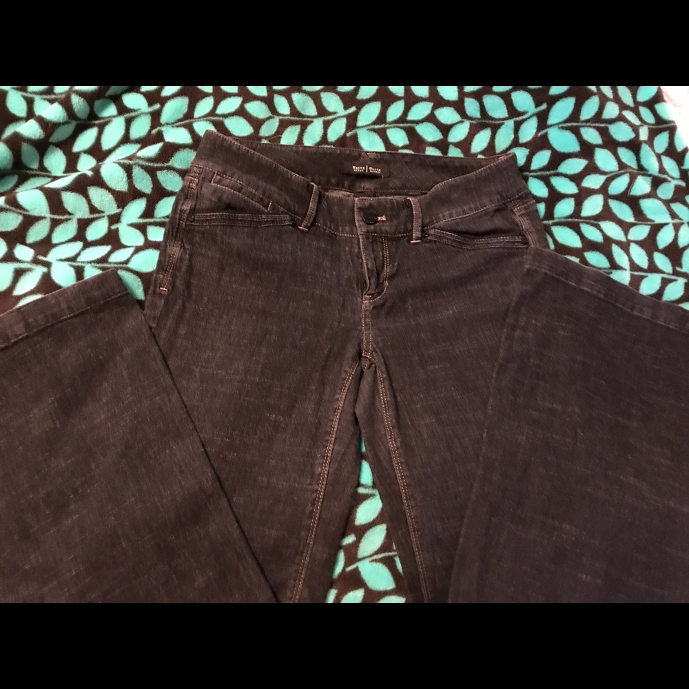 White House Black Market black jeans trouser leg