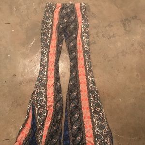 Small bell bottom patterned pants