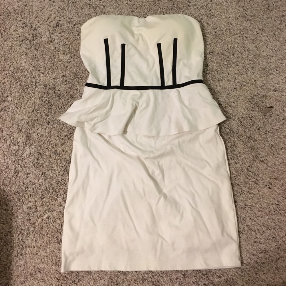 Bebe white bodycon dress