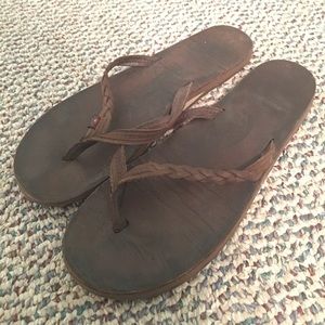 Braided Rainbow Flip Flops