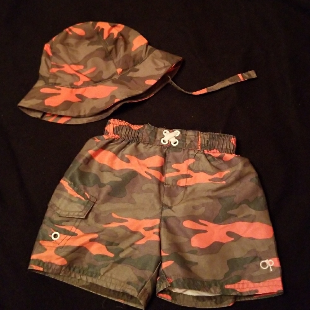 Boys OP swim trunks/ cap bundle