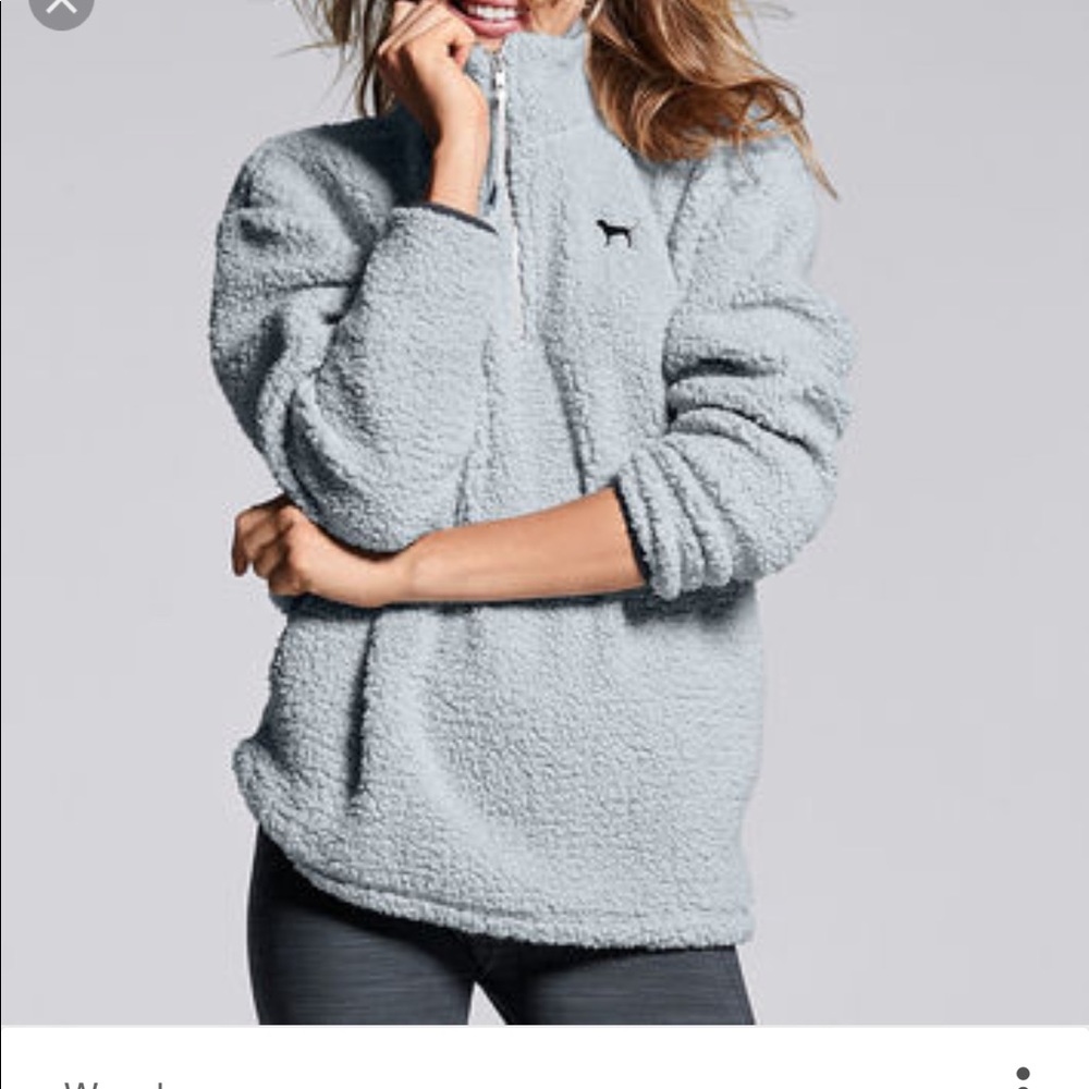 ISO:Victoria's secret pink Sherpa pullover! Med !