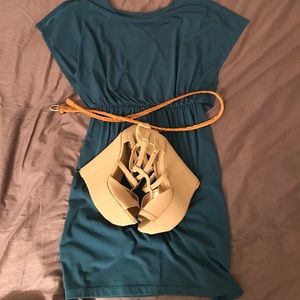 Blue dress for office fun!