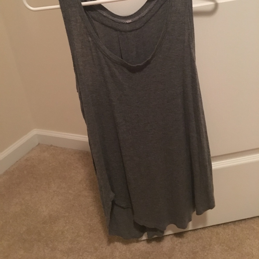 Gray loose tank top