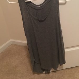 Gray loose tank top