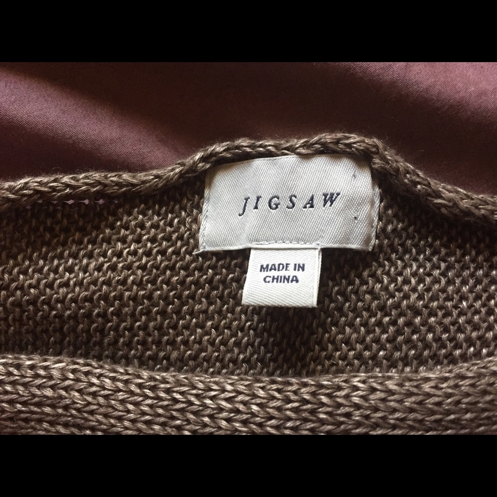 Linen knit poncho