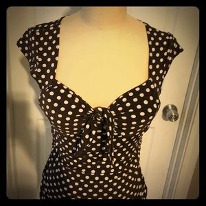 Brown Polka Dot Blouse