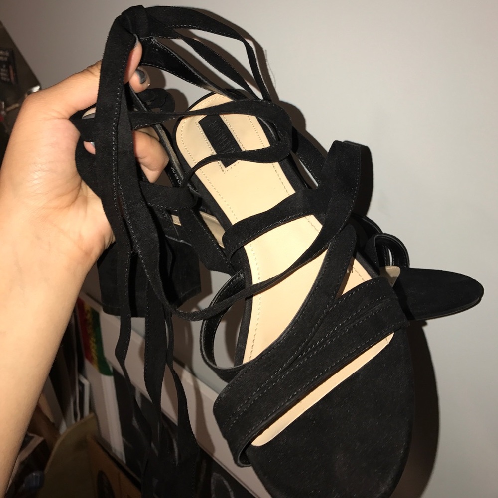 Black Lace Up Heels