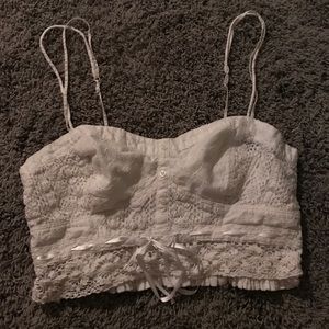 American Eagle White Crop Top