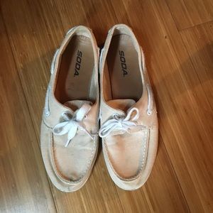 Light pink loafers
