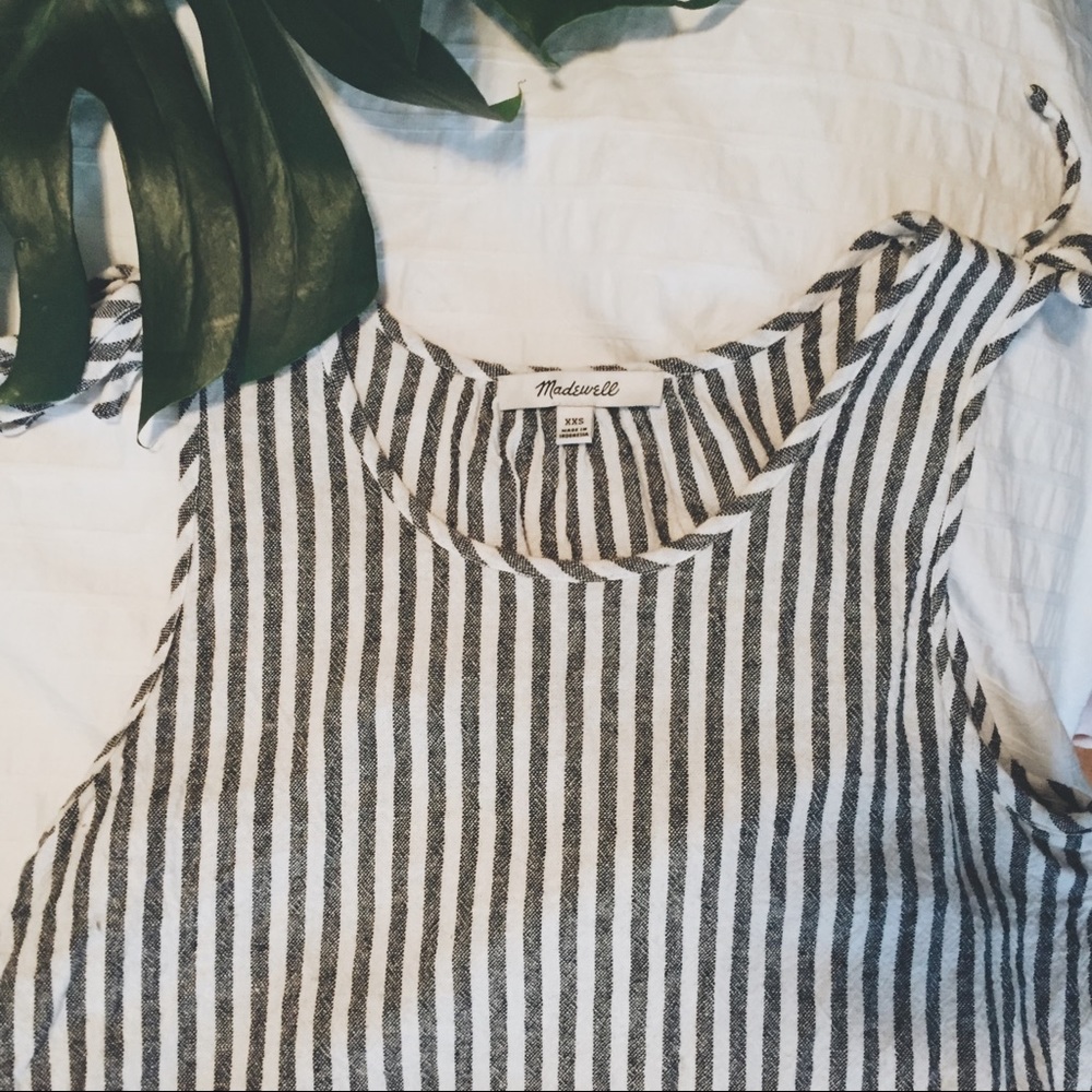 Madewell Crop Swing Tank Top in Rhoda Stripe