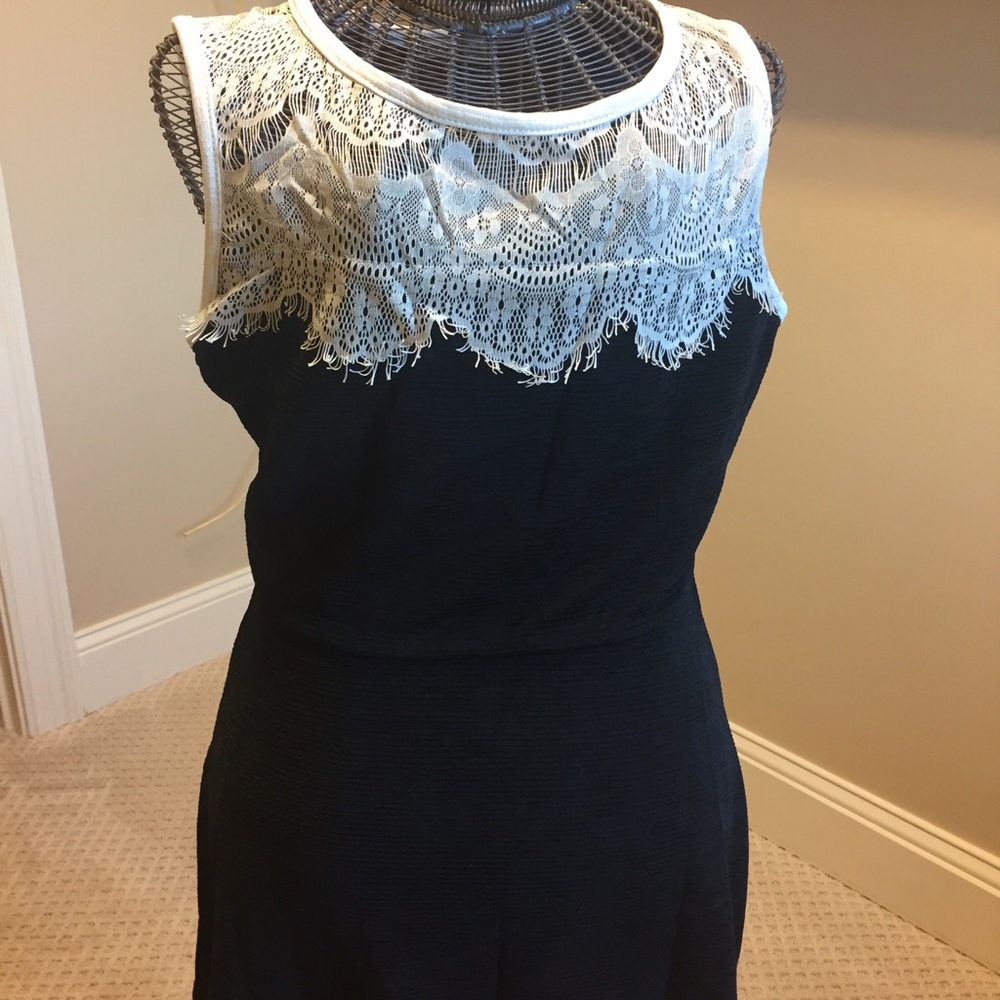 Charlotte Russe | Black Dress with White Lace