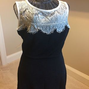 Charlotte Russe | Black Dress with White Lace