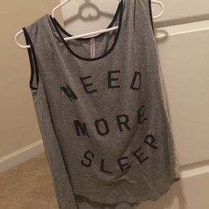 "need more sleep" tank top