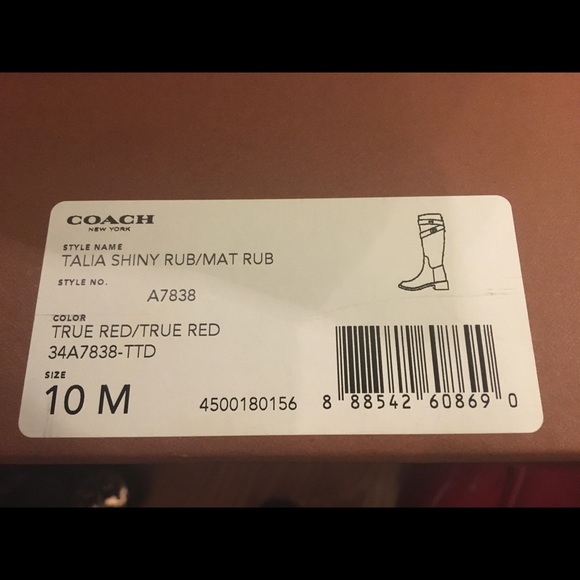 True Red Coach Rain Boots - Picture 3 of 3