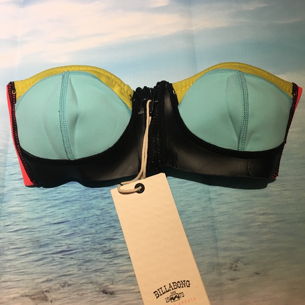 🆕Billabong Stay Salty Bikini Top Heritage Solid - Picture 2 of 8