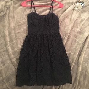 Navy Blue Abercrombie Lace swing dress