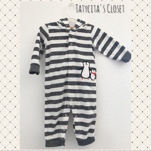 Carter's hooded fleece Jumpsuit 12 m