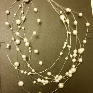 String Faux Pearl Necklace