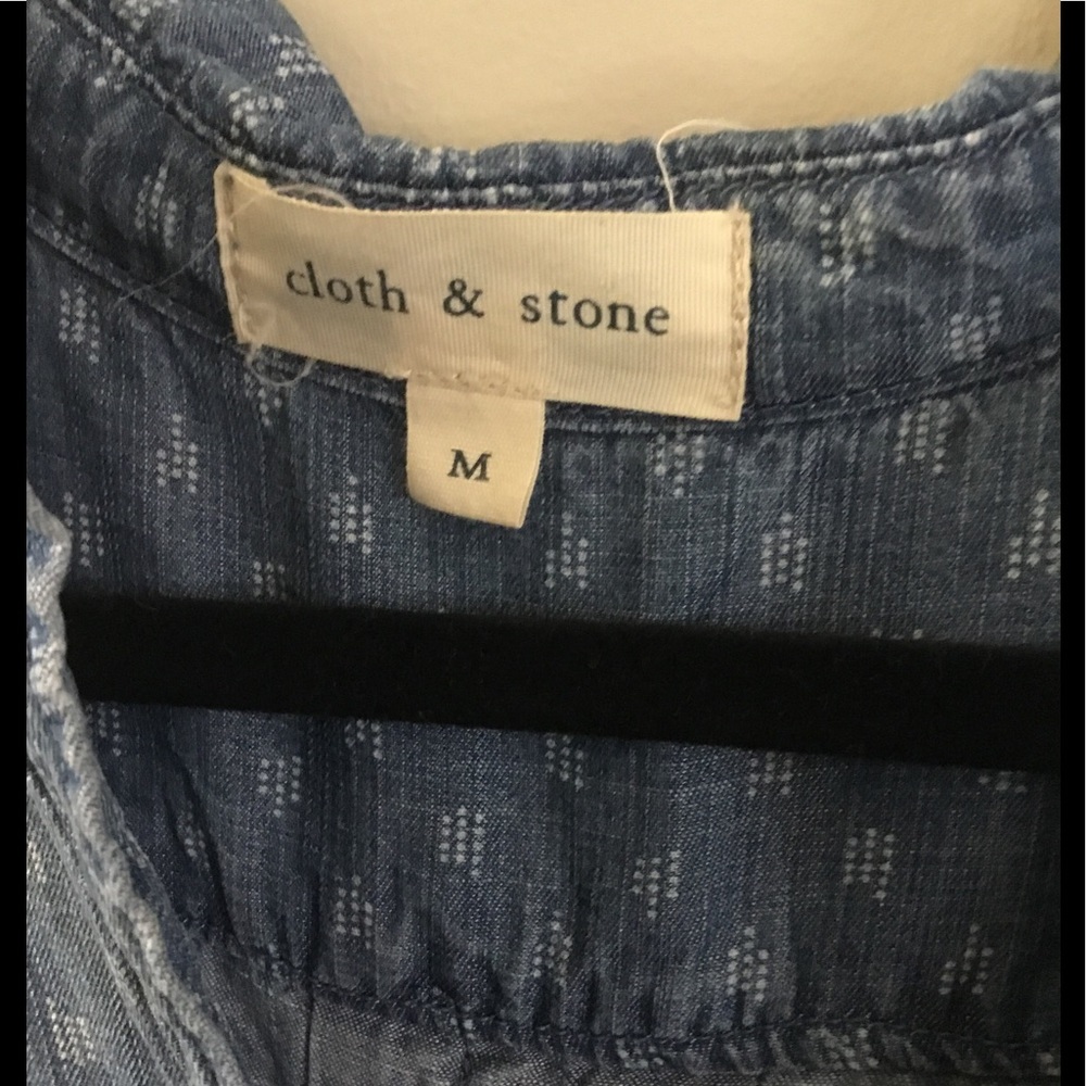 Denim Printed Button Down - image 2