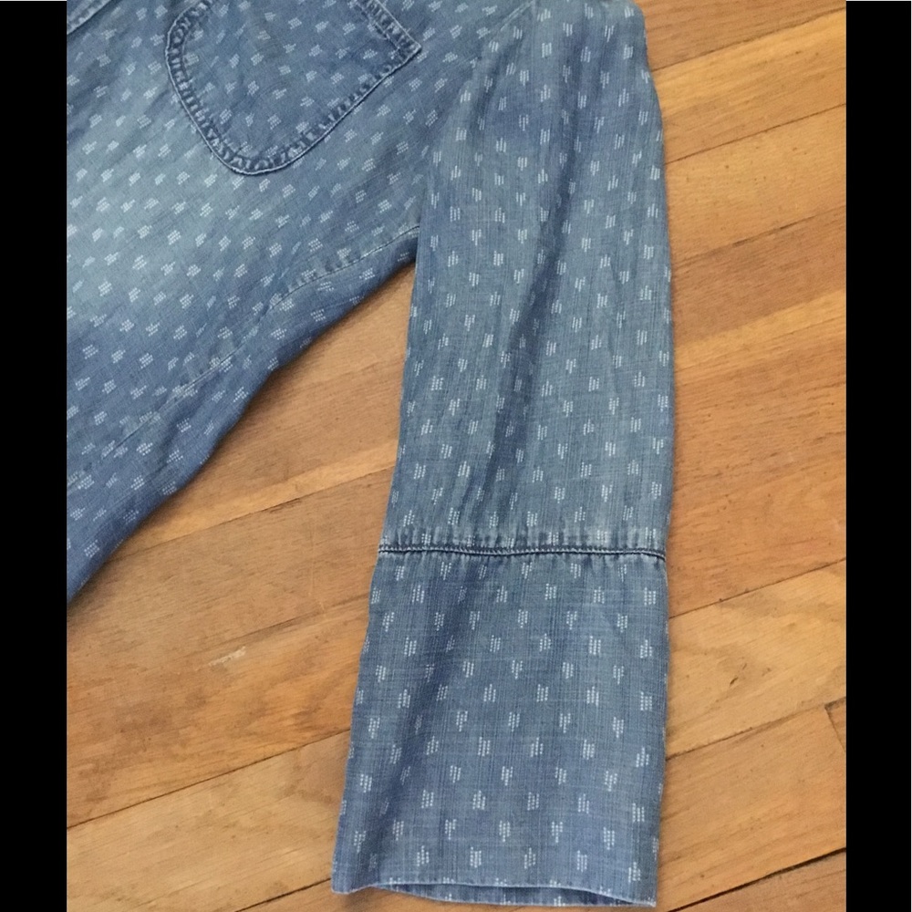 Denim Printed Button Down - image 4