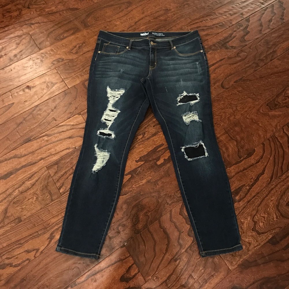 Jeans!! Mid-rise jegging-Power stretch- size 14/32
