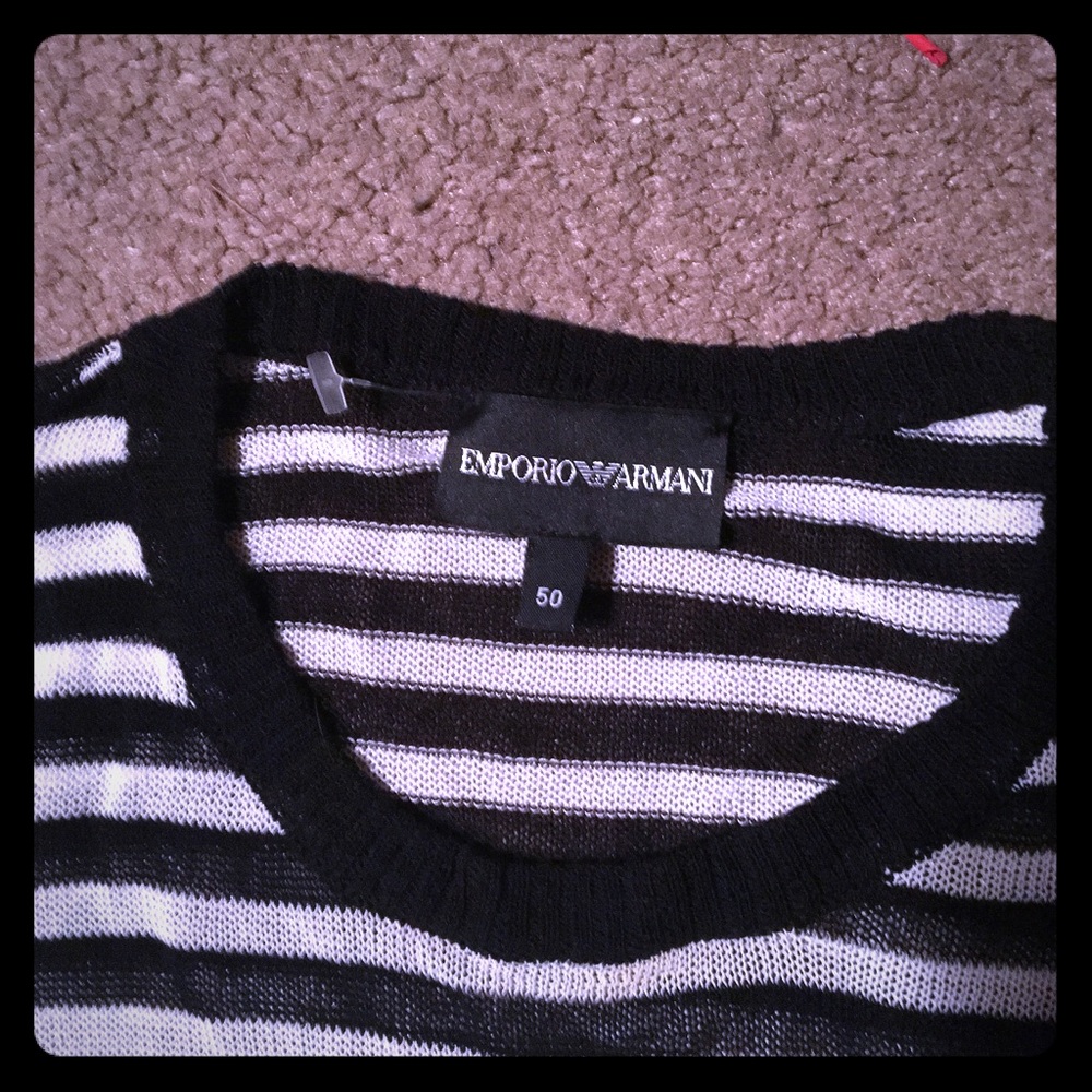 Emporio Armani 's Shirt , white and black