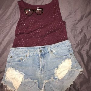 New York and Company burgundy tank