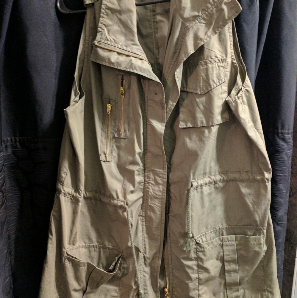 Womans olive green vest- Charlotte Russe