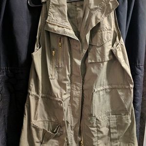 Womans olive green vest- Charlotte Russe