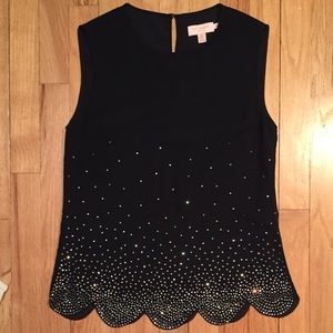 NWOT Ted Baker Scallop Rhinestone Tank