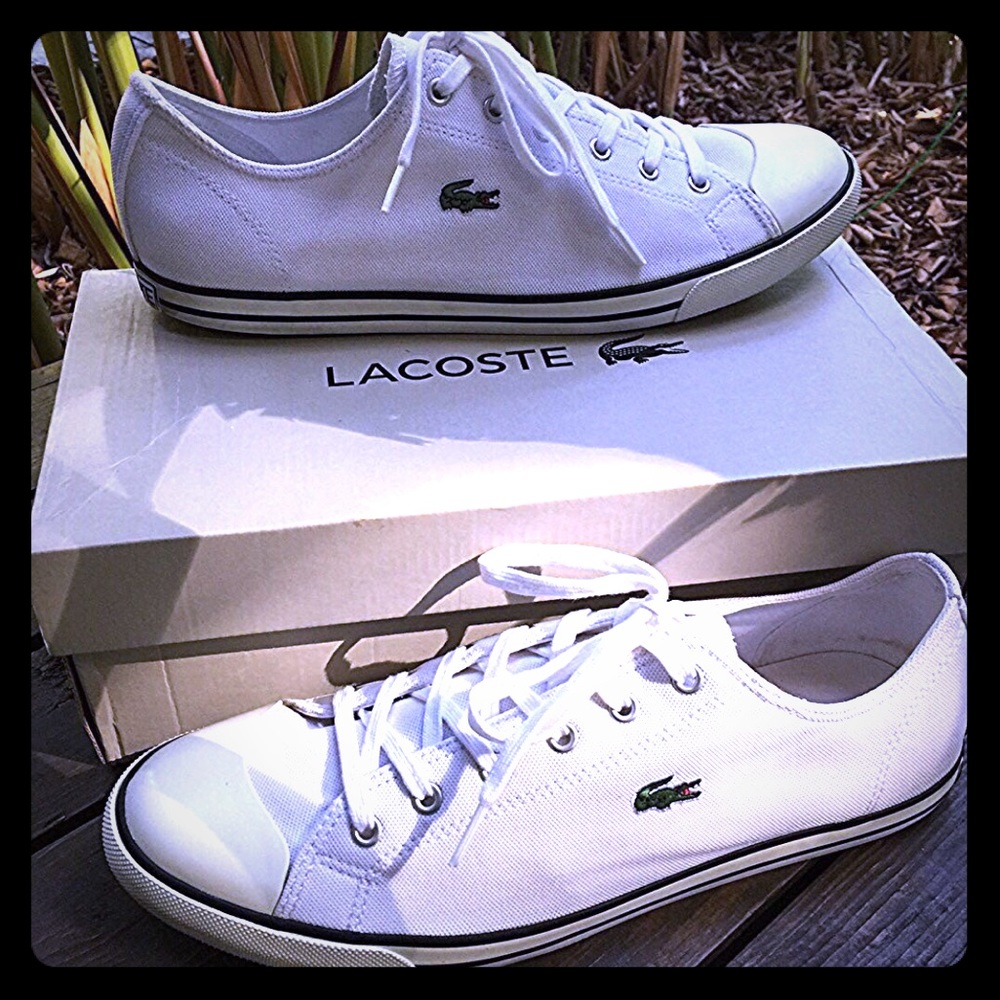 White Lacoste shoes .. never used !
