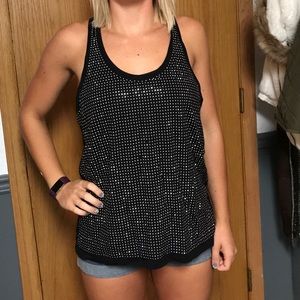 Black sparkle tank