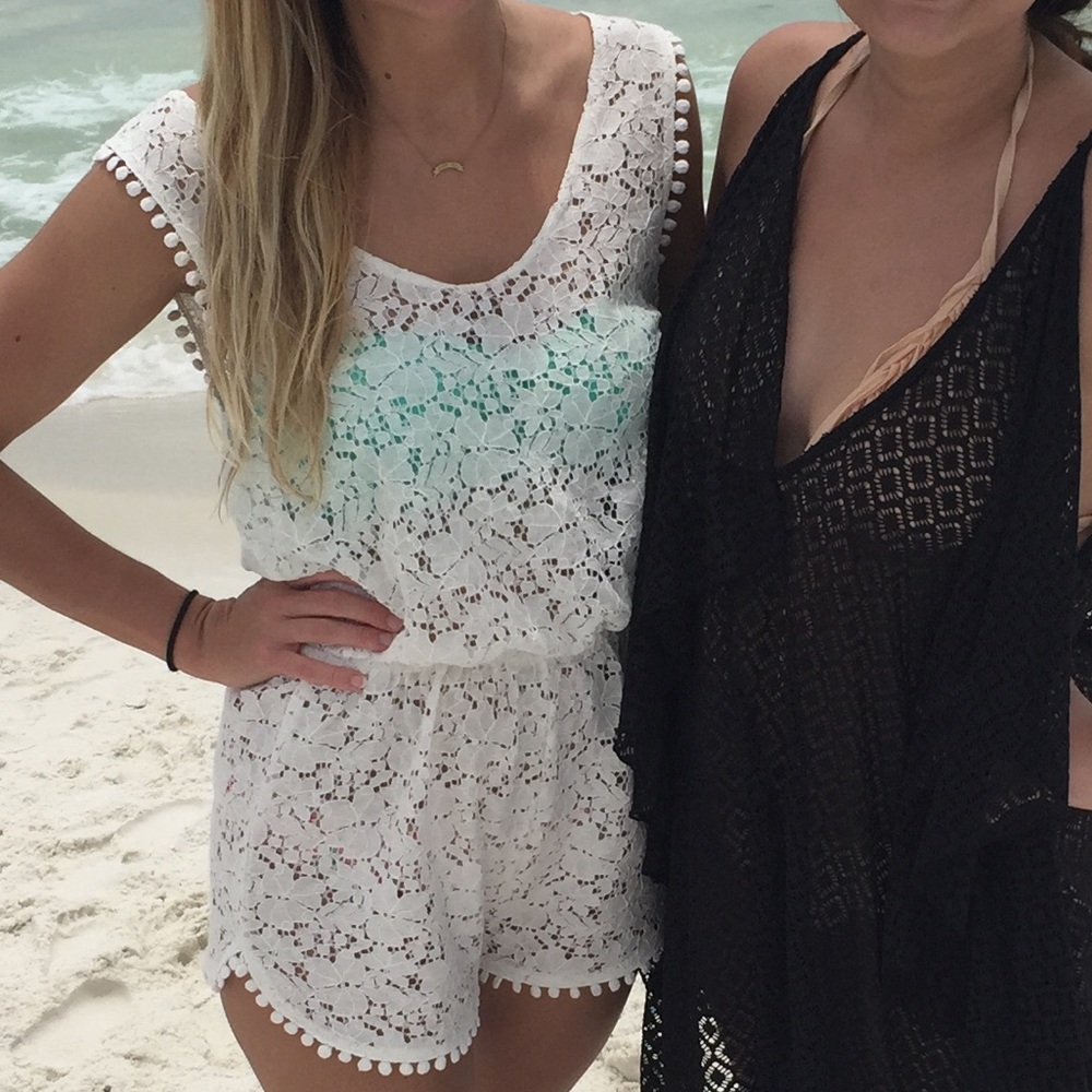 Cute lacy bathing suit coverup