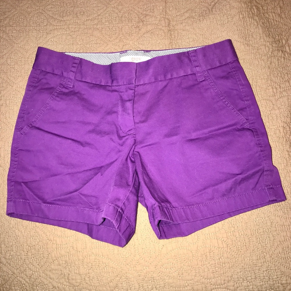 J. Crew purple chino shorts