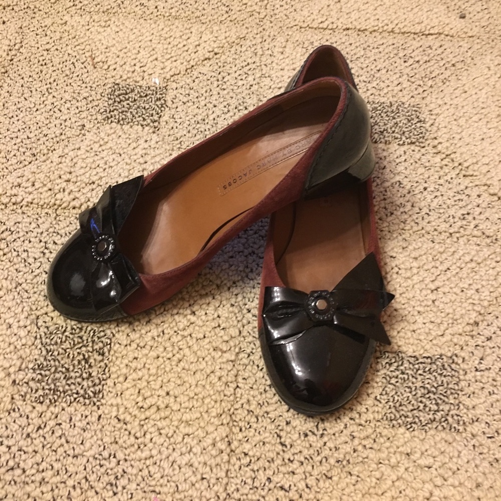 Marc by Marc Jacobs Suede Bow Heel, Size 38.5