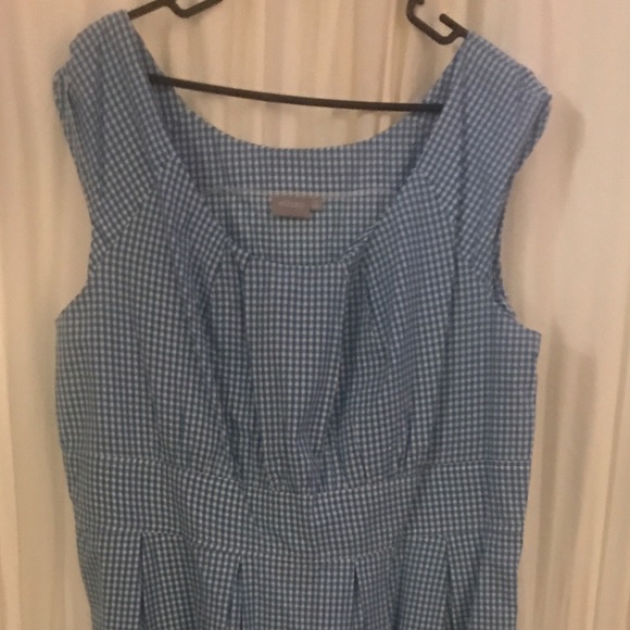 eshakti Dresses & Skirts - 👗Blue/White Gingham Empire Waist Dress