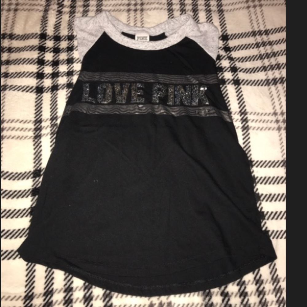 Pink Sparkly Muscle T