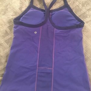 Blue Lululemon workout tank top