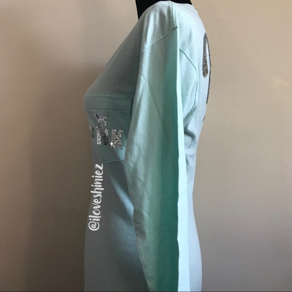 •Victoria's Secret PINK• Bling Campus Crew XS - Picture 2 of 5