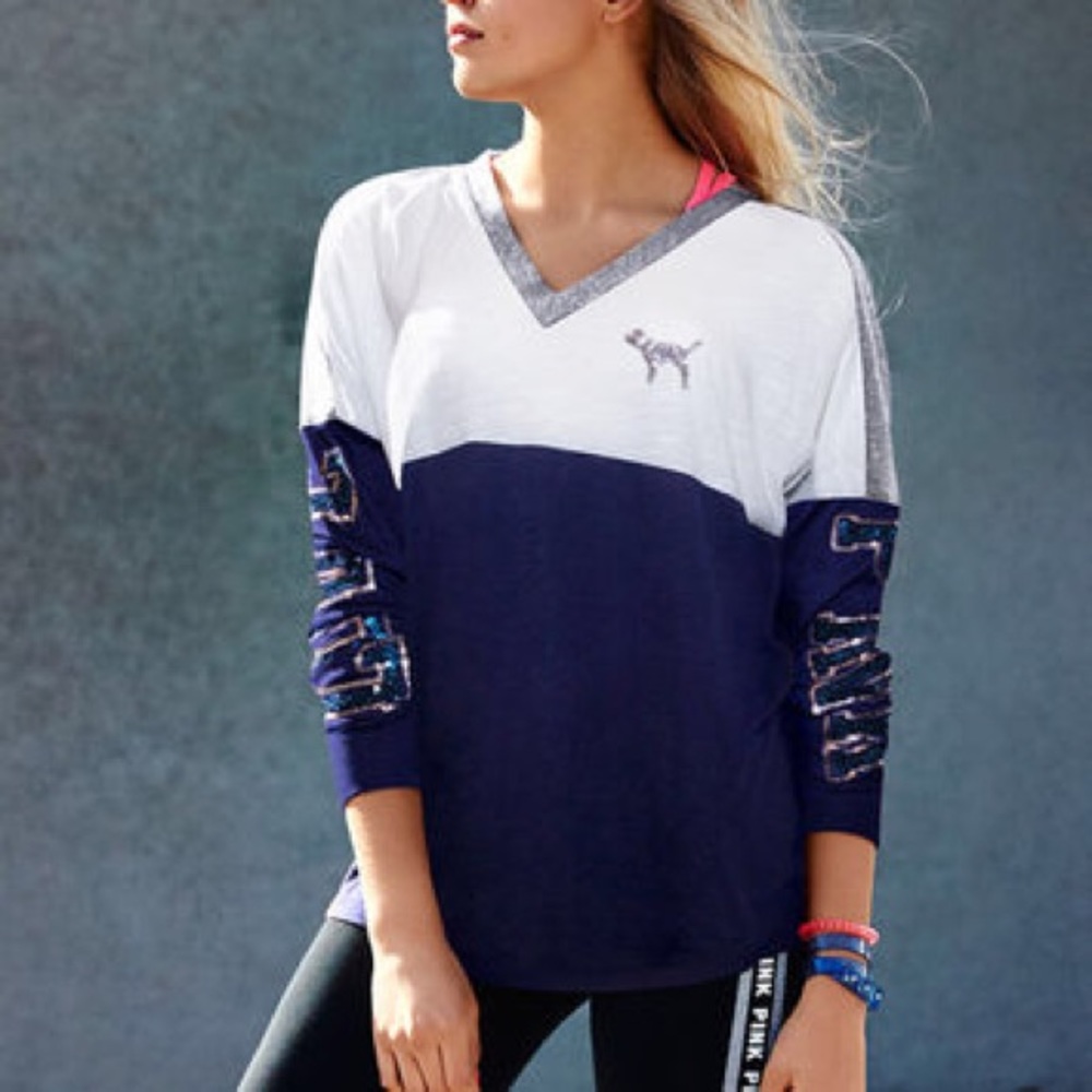 •Victoria's Secret PINK• Bling Campus Crew XS - Picture 5 of 5