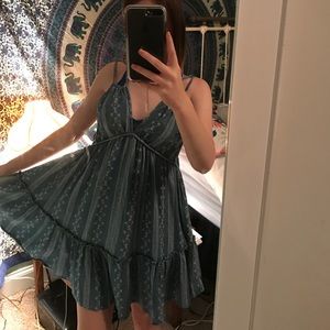 strappy blue floral sun dress from Dillard's