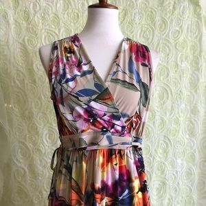 Tropical print dress