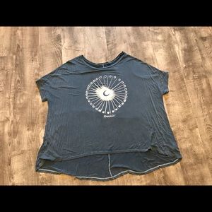 navy, high/low, soft & sexy American Eagle tee
