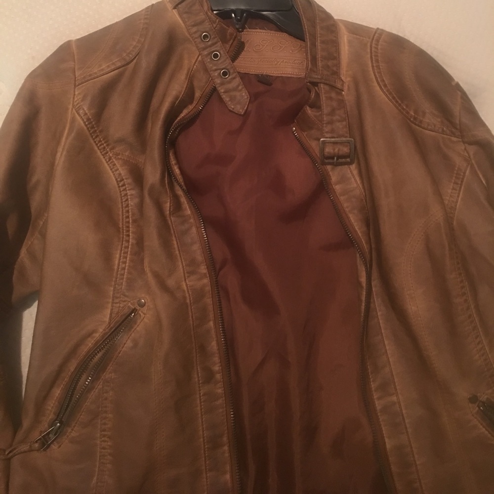 MSSP Brown Leather Jacket
