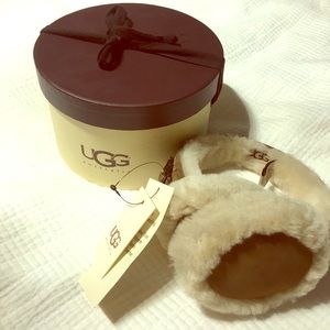 Authentic Ugg Earmuffs, Brown/Cream, One Size