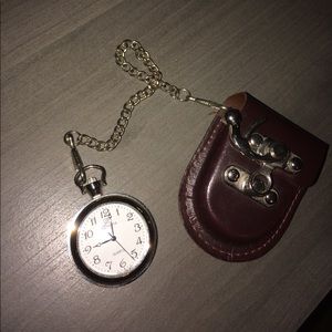 Stainless Steal pocket watch.